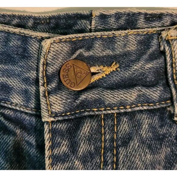 Vintage Guess Jeans Womens Size 28 Blue Medium Wash Ankle Zip No Back Tag - Picture 4 of 10